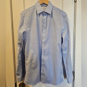 Charles Tyrwhitt 15.5x34 Blue Non-Iron Extra Slim Fit Dress Shirt